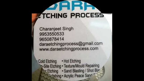 Dara Etching process