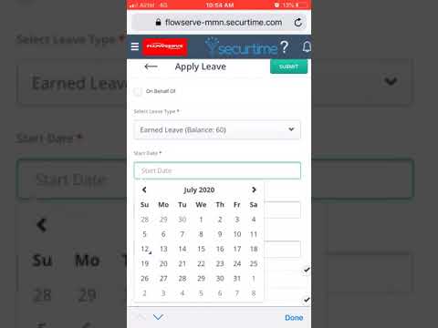 SecurTime Leave apply