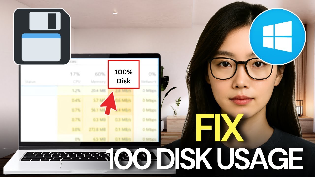 How to fix 100 % disk usage in Task Manager on PC - YouTube