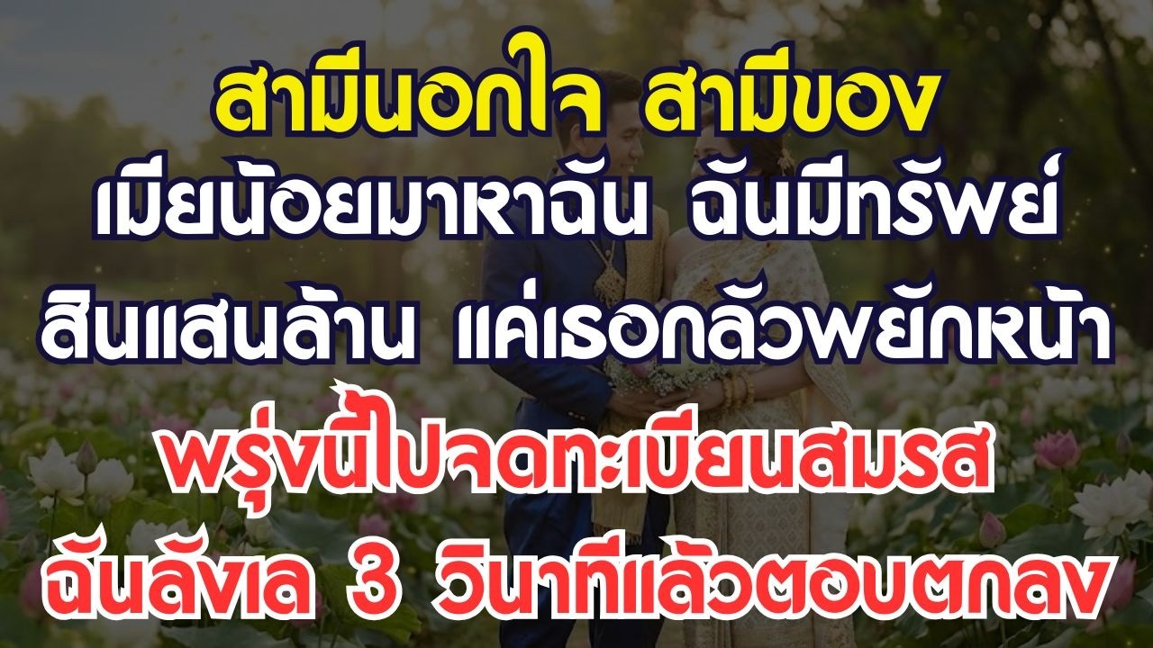 สามีนอกใจ สามี của เมียน้อยมาหาฉัน ฉันมีทรัพย์สินแสนล้าน แค่เธอกวักมือตกลงในวันพรุ่งนี้