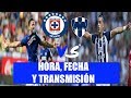 ¡HORA, FECHA Y TRANSMISIÓN DE CRUZ AZUL VS MONTERREY J12 AP 2018!