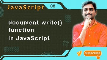 document.write() in JavaScript - JavaScript Tutorial 08 🚀