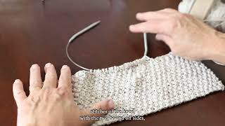 Baby Bear Knit Cardigan and Irish Moss Stitch Demonstration