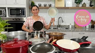 Ollas, Sartenes, Marcas, Utensilios, Limpieza, P/Comida Saludable. Respondo Preguntas |Addy Recetas