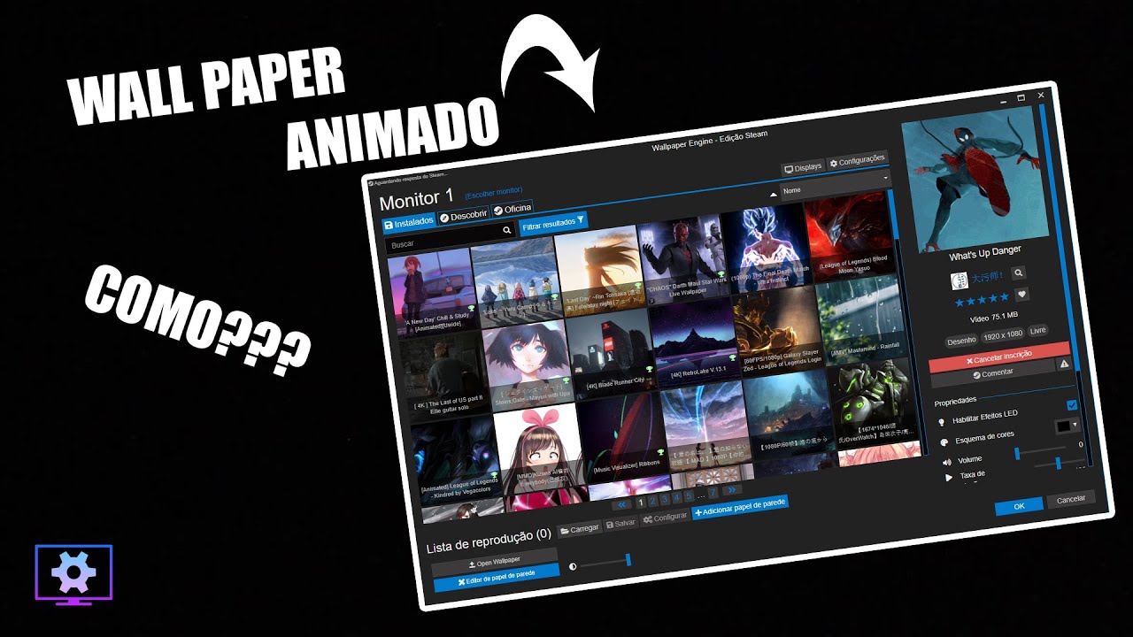 💻 COMO COLOCAR UM PAPEL DE PAREDE ANIMADO NO PC (Wallpaper