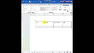 Membuat tabel siswa sederhana Microsoft word #office #excel #word