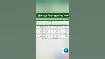 ExcelTip#10 – Freeze Panes (Row & Column) | #exceltip #freezepanes  #excelshorts