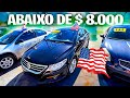 CARROS ABAIXO DE $8000 DÓLARES NOS ESTADOS UNIDOS 🇺🇸