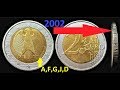 2 Euro 2002 A  F  G  J  D Germany Deutschland EINIGKEIT UND RECHT UND FREIHEIT UNITY JUSTICE FREEDOM