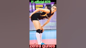 zehra gunes knee hand standing pose volleyball game shorts #viralshort #volleyballplayer