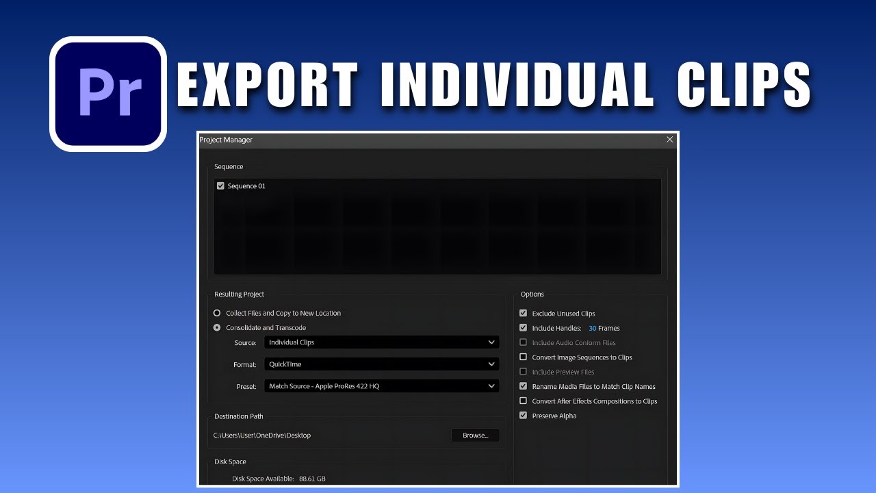 How to Batch Export Individual Clip in Premiere Pro 2026 - YouTube