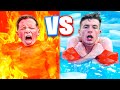 HOT vs COLD POOL with Little Brother - Challenge!