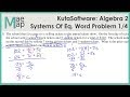 Systems of Equations Word Problems Quiz