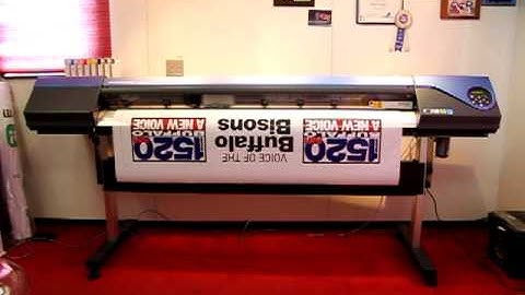 Roland VersaCamm VS-640 Print and Cut Banner demo - roland banner material