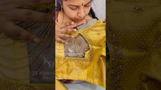 golden blouse aariwork designs
