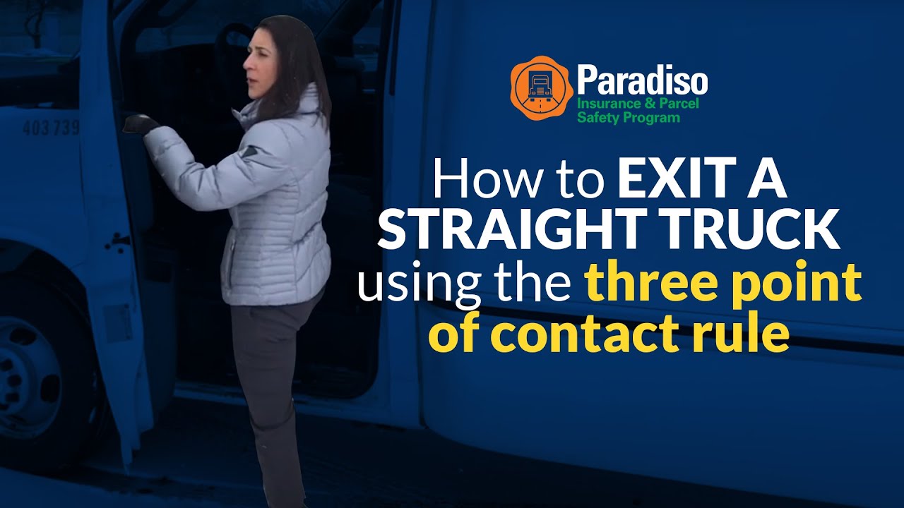 Three Point Rule Cdl How to exit a straight truck using the three point of contact rule ...