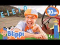 Old MacDonald Had a Farm Song | Blippi Songs｜Kids Songs｜Trucks for Kids