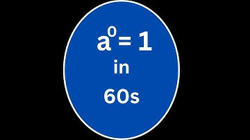 a^0=1 proof | How to prove the algebra equations? Maths|