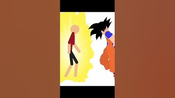 super saiyan goku vs stick man | goku vs stick man | stick man vs goku #dragonball #goku