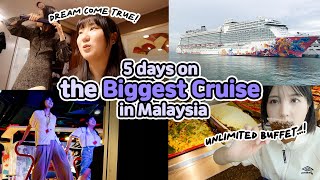 5 days on the biggest cruise in Malaysia?! | Unlimited Free meals, zip line, pump game 💃