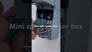 Mini split breaker box installation ￼