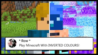 I Had To Play Minecraft In INVERTED COLOURS.. | Minecraft Top Comment #6 screenshot 5
