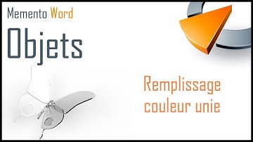Remplir une forme avec une couleur unie dans Word - Formation Word