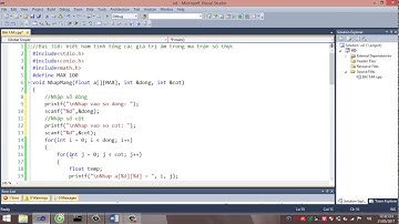 Bài Tập Kỹ Thuật Lập Trình _87_ Viết hàm tính tổng các giá trị âm trong ma trận số thực