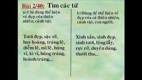 Môn LTVC lớp 4 - Tuần 22- Bài:  Cái đẹp    Trường TH Trần Bình Trọng