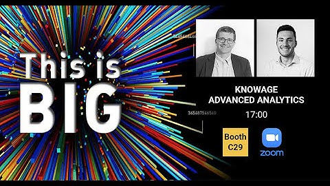 Knowage Advanced Analytics + Python widget tutorial @ BIG DATA PARIS 2020