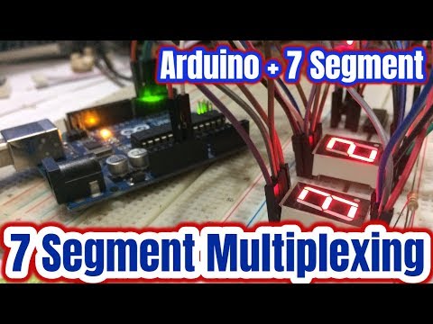 7 Segment display Multiplexing with 74hc595 Shift Register Using Arduino