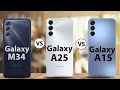 Samsung Galaxy M54 Vs Samsung Galaxy A25 Vs Samsung Galaxy A15 Full Comparison, Review, Price