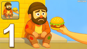 Hungry Street Guy - Gameplay Walkthrough Part 1 (iOS, Android)