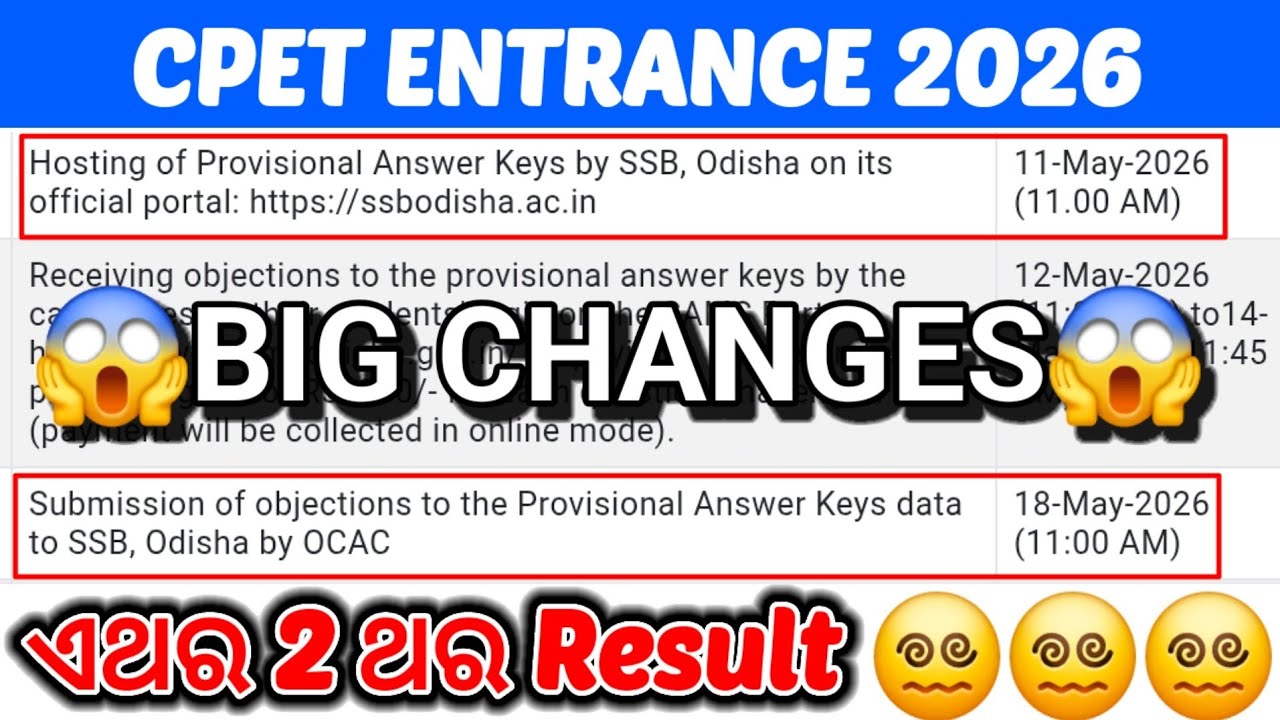 ODISHA PG ENTRANCE TEST 2026/ODISHA PG ENTRANCE BIG CHANGE😱/ODISHA PG ENTRANCE BIG UPDATE #cpet