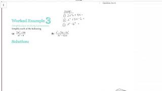 SHSS 2NA Chapter 7 Algebraic Fractions Worked Example 3