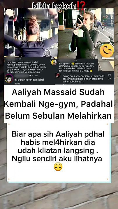 Aaliyah Masaid Belum Ada 1 Bulan Melahirkan Tapi Udah Berangkat Nge-Gym🤔😲