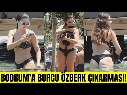 Bodrum'da Burcu Özberk rüzgarı esti! Burcu Özberk siyah bikinisiyle plajın yıldızı oldu!