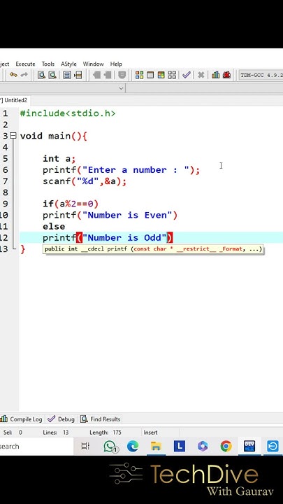 Avoid this mistake: Odd or even number in C program #ccode - YouTube