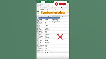 combine text data in excel #excel #shorts #flash fill #exceltutorial #exceltips