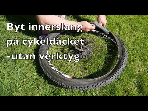 Video: Hur fixar jag ett punkterat cykeldäck utan verktyg?