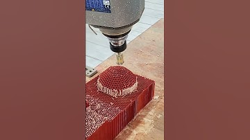 Five-axis CNC mills non-metals into complex shapes in one pass. #cncmilling #cncmachine5axis #cnc