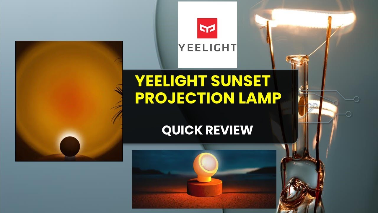YEELIGHT Sunset Lamp, Sunset Light Projection Led Light, 360 Degree  Rotation Night Light Sunset Lamp Projection, Romantic Projector for Home  Party
