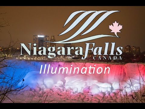 Niagara Falls Winter Night Illumination