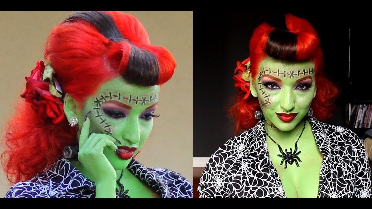 Frankensteins Monster Zombie Pinup Hair Tutorial YouTube