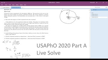 USAPhO 2020 Part A [Live solve]