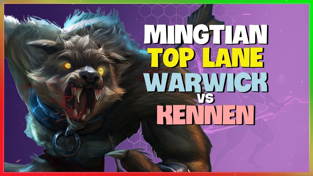 MingTian Rank 1 Challenger Warwick Top Lane Performance Analysis Engsub