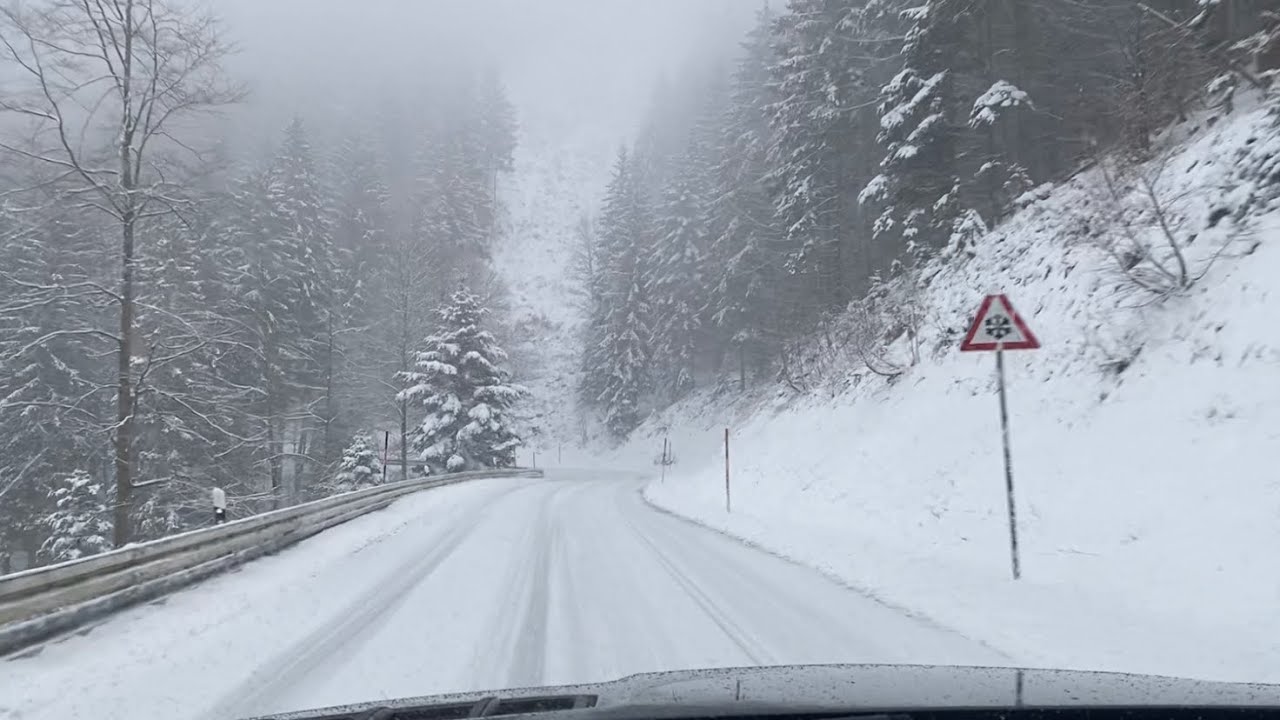 Schauinslandstraße ❤️Landesstraße 124 mit Schnee bedeckt Und 174 Kurven ADAC Rennen 🇩🇪