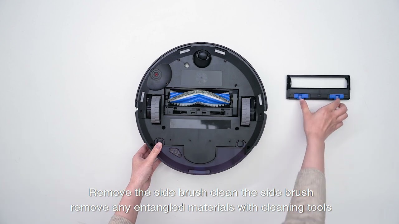 Yeedi vacuum side brush and drive wheel maintenance
