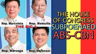 THE HOUSE OF CONGRESS SUBPOENAED ABS-CBN.