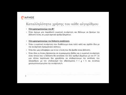 Τεχνητή Νοημοσύνη: Καταλληλότητα Χρήσης Αλγορίθμου